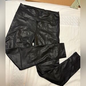 Bagatelle Collection Black Faux Leather high Waist Leggings